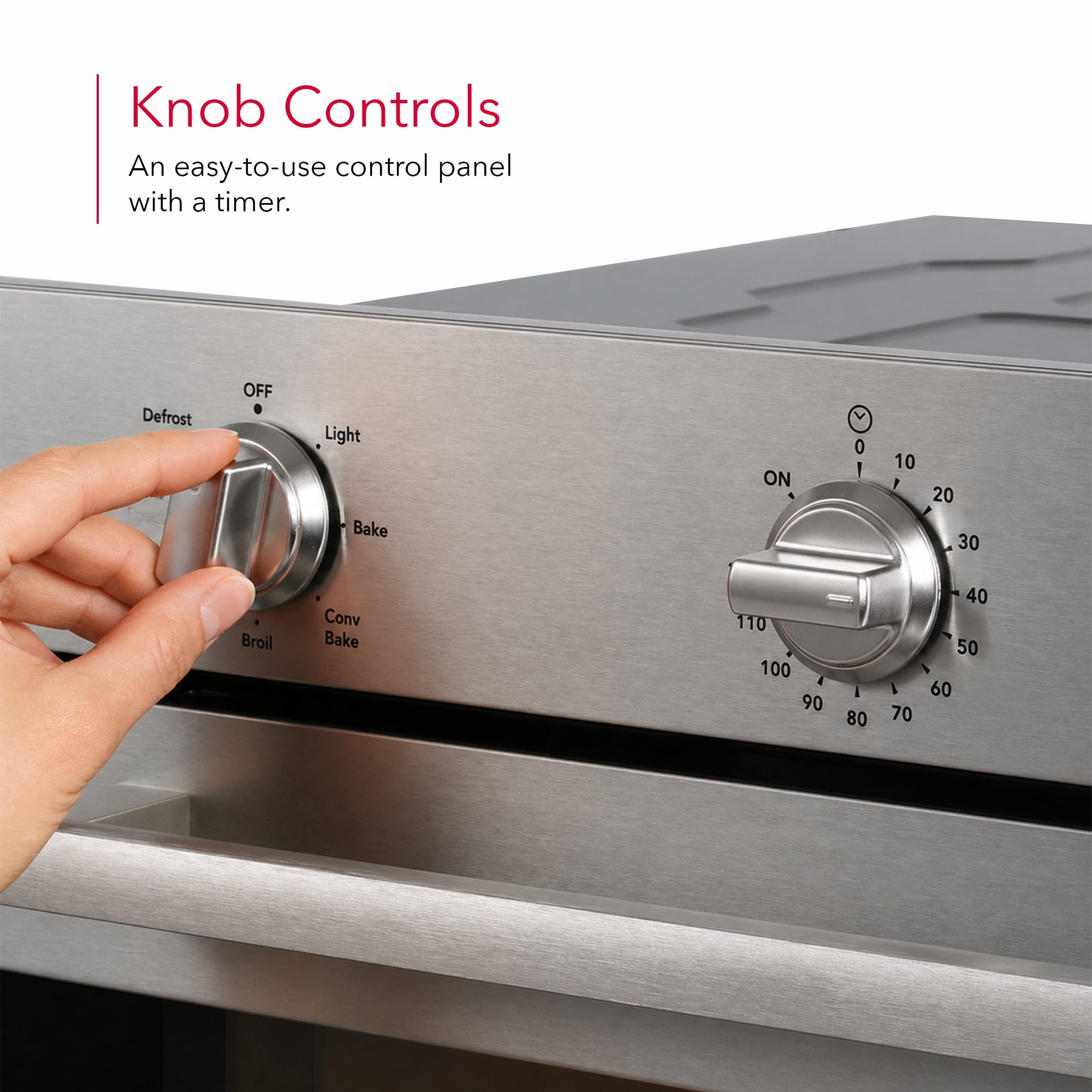 24 in. Century Collection 3.25 cu. ft. Electric Wall Oven, Convection, 7 Functions, Knob Controls in Stainless Steel