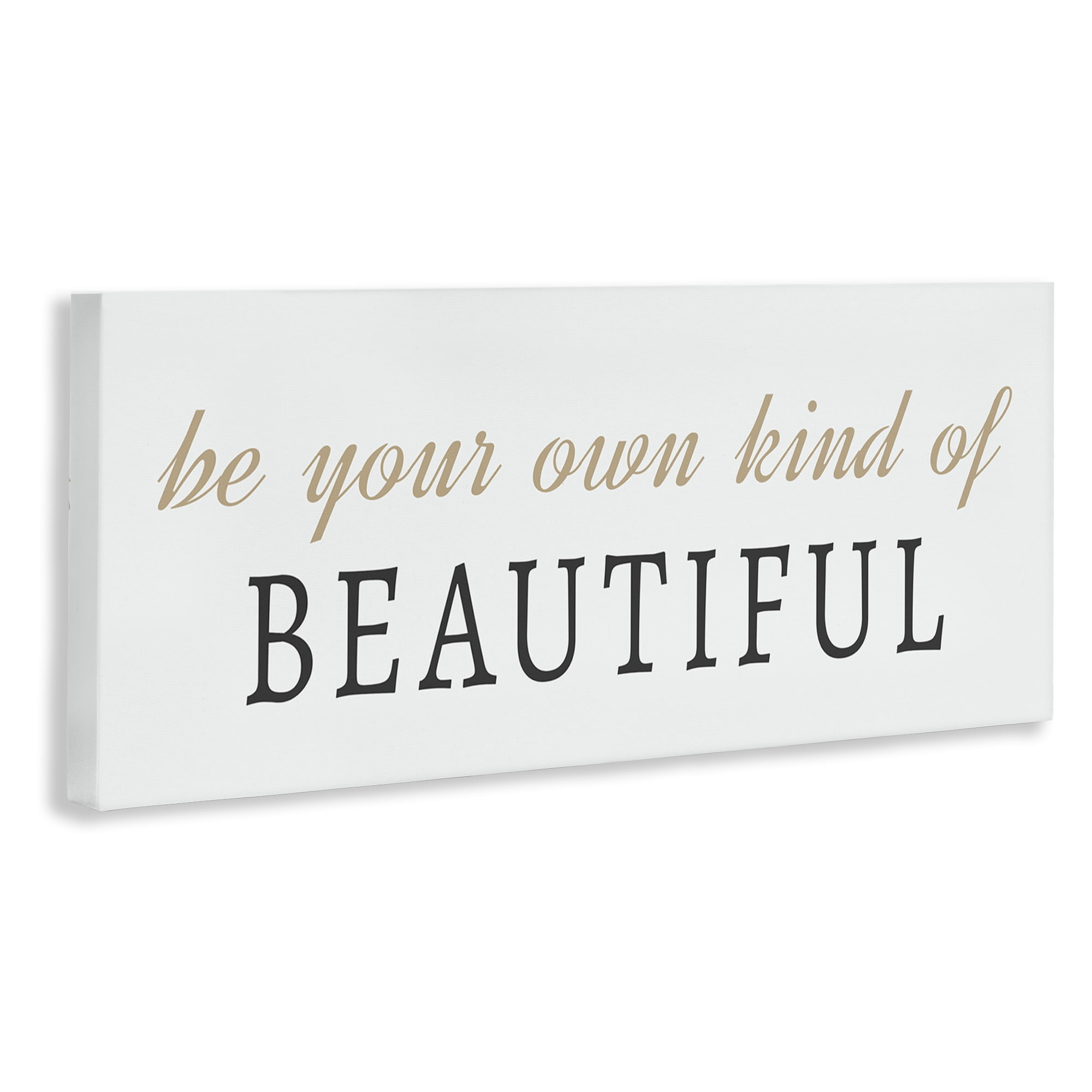 Stupell Industries Own Kind Of Beautiful Typography Painting Gallery Wrapped Canvas Art Print Wall Art, 48 x 20