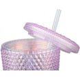thumbnail image 5 of 24Oz Water Cup Straw Cup Studded Tumbler with Lid and Straw with Leak Proof Lid Iridescent Matte and Multi Colored Perfect Use for Iced Coffee Tumbler Color Changing Reusable, 5 of 6