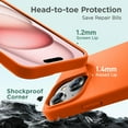 thumbnail image 6 of Designed for iPhone 15 Plus Case, Silicone Ultra Slim Shockproof Protective Phone Case with [Soft Anti-Scratch Microfiber Lining], 6.7 inch, Neon Orange, 6 of 11
