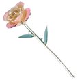 thumbnail image 6 of 24K Gold Plating Flower White Pink Rose Green Leaf Base Gift Decoration for Valentine's Day, 6 of 8