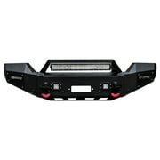 Vijay Front Bumper for 2015-2016-2017-2018-2019 GMC Sierra 2500HD/3500HD Textured Black Steel with Lights and D-rings