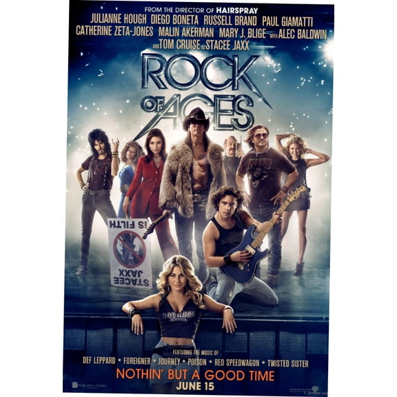 Rock Of Ages Movie Poster 12x16 Print on Metal Sign 12in x 16in Square Adults Best Posters