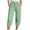 Light Green, variant on Mnuaqn Linen Capri Pants for Women High Waisted Wide Leg Cropped Pants Summer Casual Elastic Waist Yoga Capris with Pockets (Khaki, S)