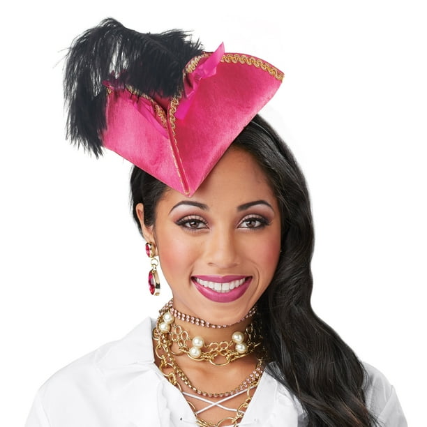 Deluxe Mini Pirate Tricorn Hat With Feather - Walmart.com ...