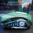 thumbnail image 2 of APPIE Wireless Gaming Mouse Rechargeable USB 2.4G Computer Mouse with 7 Colorful LED Lights, 3 Adjustable DPI, Silent Click, Ergonomic Optical Mice for PC Laptop Desktop Windows Mac, 2 of 8