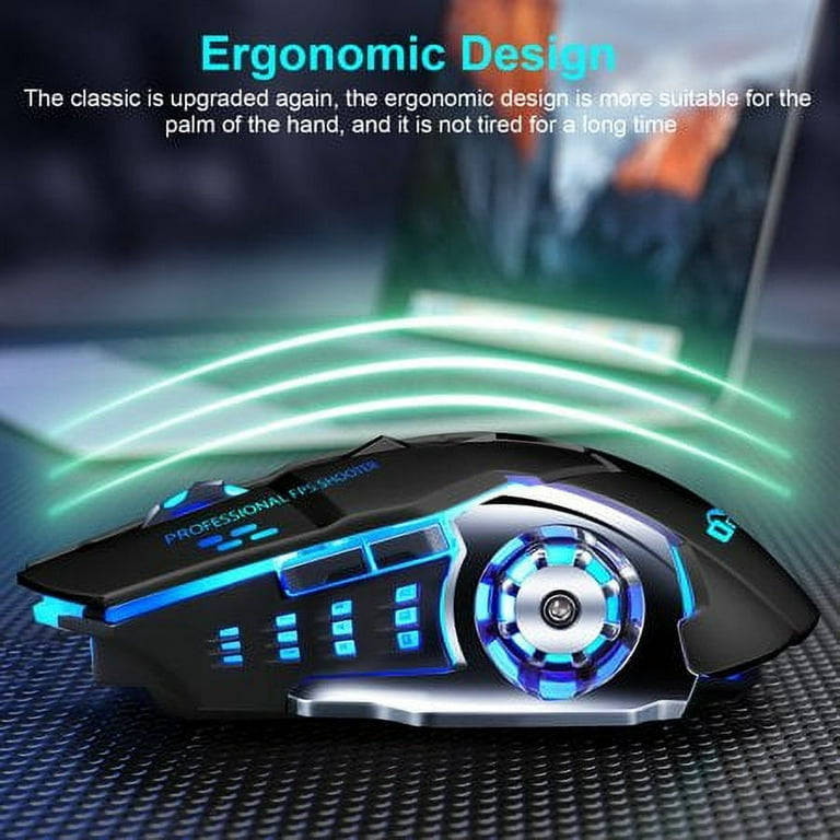 Wireless Gaming Mouse Rechargeable USB 2.4G Computer Mouse Wireless Gaming Mouse Rechargeable USB 2.4G Computer Mouse