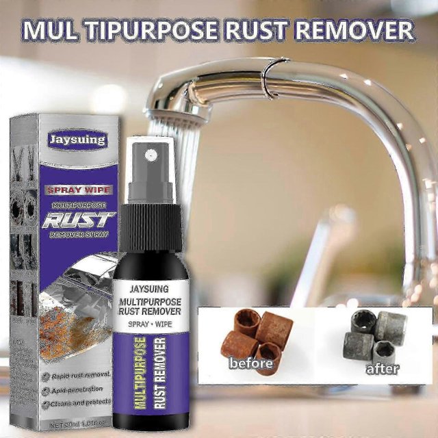 Jaysuing Rust Remover Spray - Multifunctional Car Wheel Polish and Refinisher for Faucet and Stainless Steel