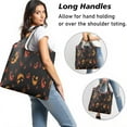 thumbnail image 2 of 5 Pack Foldable Shopping Bag,Spooky Halloween Faces Pattern Reusable Grocery Bags with Pockets,Large Reusable Tote Bags with Handles Waterproof & Lightweight, 2 of 6
