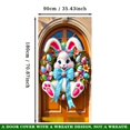 thumbnail image 2 of Qocolhg Outdoor Easter Decor Party Theme Decorations Front Door Cover Easter Decoration Easter Decorations Outdoor Easter Decorations for Home, 35.4x70.8 inch, G, 2 of 8