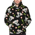 thumbnail image 4 of Hoodies for Men - Pink Tulip Gray Koala Long Sleeve Comfrt Men'S Fashion Hoodies & Sweatshirts, Sweatshirts for Men Hoodies Pullover Clothing Clothes with Pouch, 4 of 7
