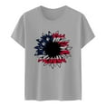thumbnail image 4 of Hauts d'Été pour Femmes Grande Taille en Liquidation, Hauts d'Été pour Femmes, Imprimé de la Fête de l'Indépendance, Manches Courtes, Col Rond, Coupe Ample Décontractée, T-Shirts Graphiques, Col en V, T-Shirt pour Femmes en Liquidation, 4 of 4