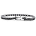 thumbnail image 2 of Pompeii Pompeii3 14k White Gold Black Diamond Round-Cut Tennis Bracelet 11 1/2Ct 7", 2 of 3