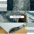 thumbnail image 3 of Wellber Shag Rugs Fluffy Tie-Dyed Area Rug for Bedroom Living Room Carpet Home Decor,5'x8',Blue, 3 of 7