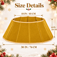 thumbnail image 2 of LOMYOLO Velvet Christmas Tree Collar 30 Inch Foldable Christmas Tree Skirt Stand Cover, Plush Xmas Tree Base Cover with Gold Trim, Christmas Tree Collar for Indoor Holiday Decorations - GOLD, 2 of 8