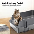thumbnail image 6 of Set of 2 Stainless Steel Cat Litter Box, Odor Resistant Non-Stick Litter Pan with Scoop and Hook for Kittens, Adult Cats, Multiple Cats, Black+Silver, 6 of 9