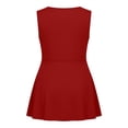 thumbnail image 7 of ChaoHeng Halter Tops for Women Solid Color Loose Sleeveless Tank Plus Size Red XXXXL, 7 of 7