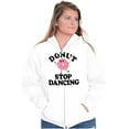 thumbnail image 4 of Donut Stop Dancing Sweet Tooth Pun Womens Plus Size Graphic Zipper Hoodie Brisco Brands 2X, 4 of 5