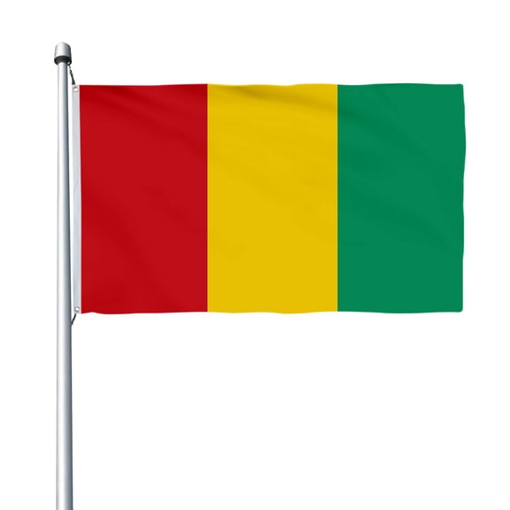 Aihccy Guinea Flag with Brass Grommets Size - 3x5Ft
