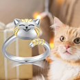 thumbnail image 5 of Oasiva Dating Rings Open Rings Adjustable Finger Rings Cat Shape Adjustable Open Rings, 5 of 8