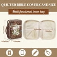 thumbnail image 7 of Pzuqiu Cross Flower Bible Study Accessory Quilted Book Carrying Case Large Capacity Scripture Book Cover Organizer Church Bag Tote Bags with Tags&Bookmark Christian Gift, 7 of 7