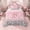 Deep Pink, variant on Dreamy Glitters Print Twin Comforter Sets for Girls, Pink Bling K Letter Bedding Set, Pink Reversible 2-Piece, 1 Comforter and 1 Pillowcase