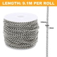 thumbnail image 2 of 20 Yards Colorful Twisted Cable, Jewelry Chains for DIY Making Jewelry, Necklace Chain Link with Spool 3 x 4mm-Style 2;-3x4mm, 2 of 5