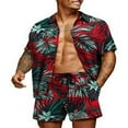 thumbnail image 1 of Ensemble Assorti Élégant Chemise Imprimée et Short pour Hommes pour Hawaii, 1 of 9