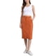 thumbnail image 2 of Falda Midi de Corderoy para Mujeres Inspire Chic, Cintura Alta, Espalda Elástica, Talla S, Caramelo, 2 of 5