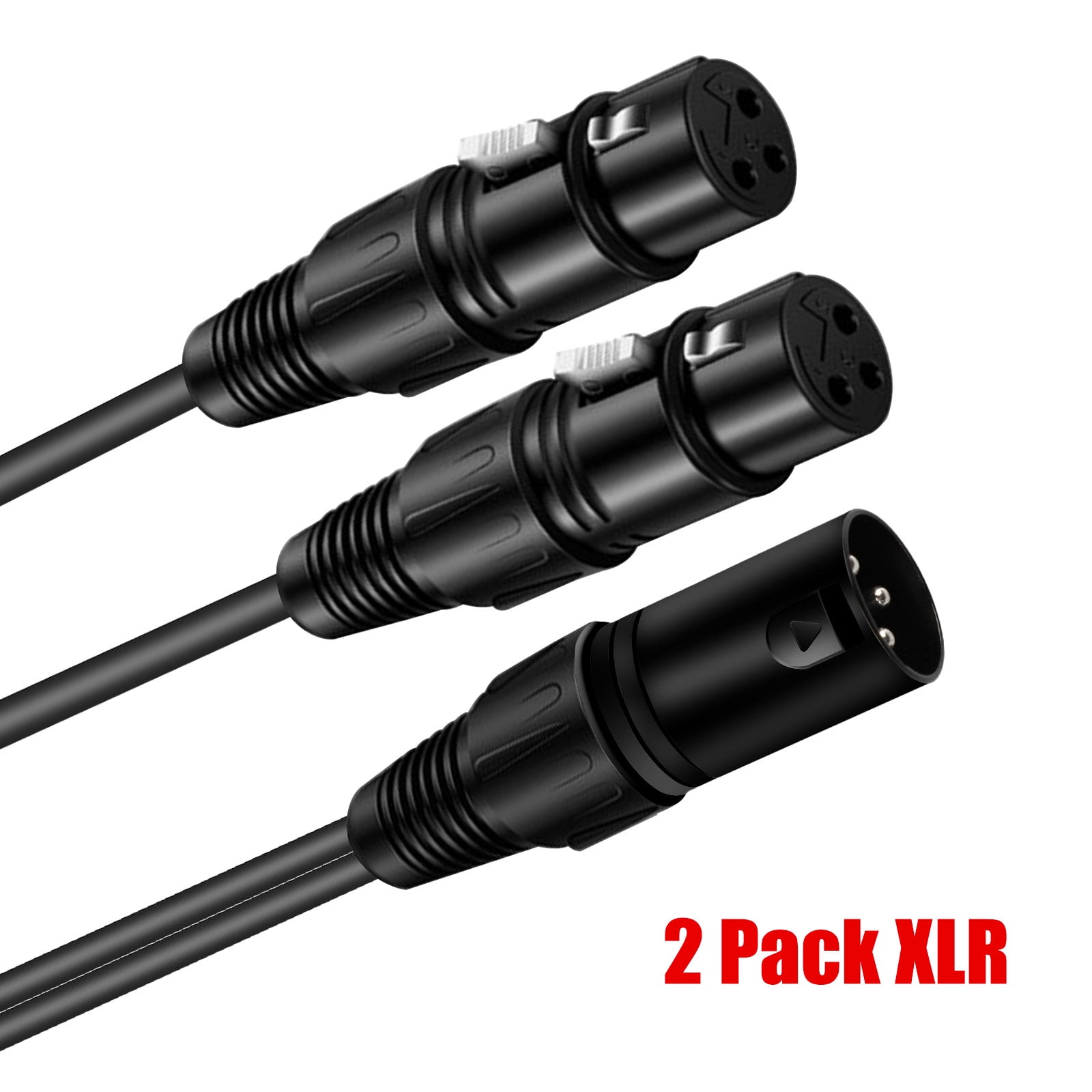 Tsv 2 Pcs Professional Xlr Mic Splitter Cable 0 3m 12in
