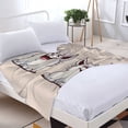 thumbnail image 3 of Durable Soft & Warm Flannel Blanket - Cozy Peach Dotted Design for Sofa Travel Bed & Chair - Perfect for Snuggling, 3 of 7