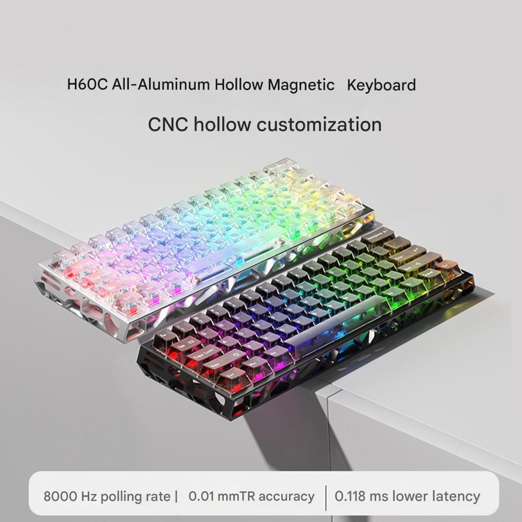 High Switches Keyboards Aluminum Alloy Construction Ergonomic Hollows Design For Gamers