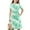 Green, variant on ATOGUTA Girls' Dresses Short Sleeve Casual Kids Tie-Dye Summer Sundress Green, Size 4T-14