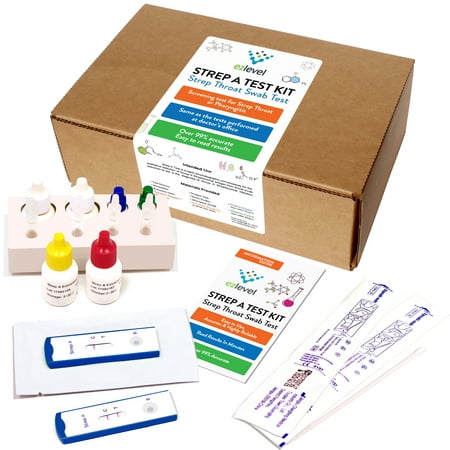 EZ Level Strep A Test Kit for Strep Throat Testing (25