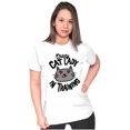 thumbnail image 3 of Crazy Cat Lady in Training Funny Cute Womens Slim Fit Graphic Tee Brisco Brands S, 3 of 5
