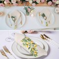 thumbnail image 2 of Yellow Lemon Cloth Napkins, Spring Botanical Leaves Fruit Farmhouse Washable and Reusable Dinner Napkins Set of 4, Table Napkin for Kitchen Party Birthday Wedding Hotel Housewarming 20"x20", 2 of 8
