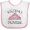 White and Pink, variant on Inktastic Tiara 1st Birthday Princess Girls Baby Bib