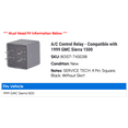 thumbnail image 2 of A/C Control Relay - Compatible with 1999 GMC Sierra 1500, 2 of 2