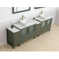 thumbnail image 4 of Vanity Art 96" Double Sink Freestanding Bathroom Vanity Set with Engineered Marble Top and Mirror, 4 of 9