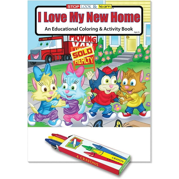 25 Pack - I Love My New Home Kid's Coloring & Activity Books