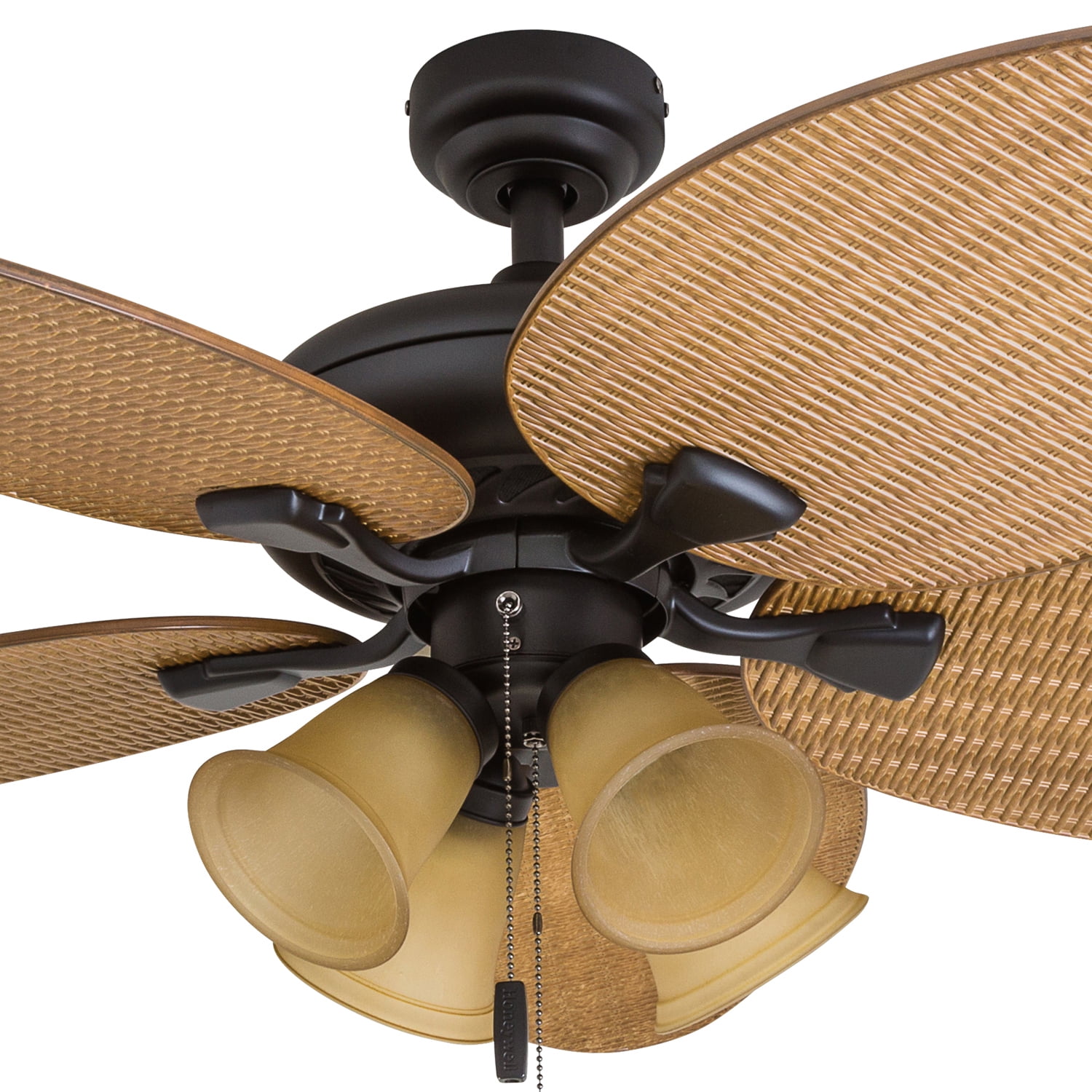 Honeywell Palm Valley 52″ Bronze Tropical Ceiling Fan with 5 Palm Blades, Pull Chain & Reverse Airflow Sansujyuku sansujyuku.com