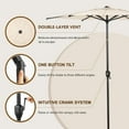 thumbnail image 3 of Abba Patio 7.5ft Outdoor Patio Umbrella w/ Push Button Tilt and Crank, 6 Ribs-Beige, 3 of 9