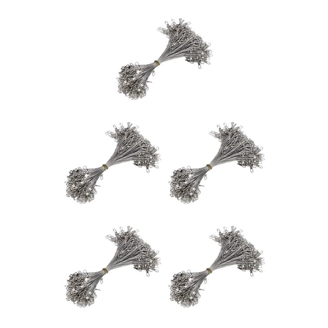Advancent 100 Pieces Anti Bite Steel Wire Leaders Fshing 15cm Swivels Lines with Type2 NO2