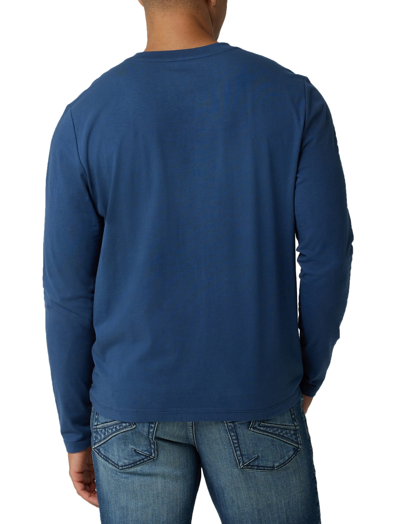 Rock & Republic Men's Long Sleeve Crew Neck Skull Tee