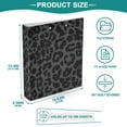 thumbnail image 4 of ALAZA Dark Gray Cheetah Leopard Print 3 Ring Binder 1.5 Inch Three Ring Office Binders w/ clipboard & 3 pockets, Hold 200 Sheets, 1 pc, 4 of 7