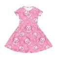 thumbnail image 2 of Uourmeti Girls Axolotl Short Sleeve Dress Size 7-8 Summer Soft Crew Neck Midi Dresses Lightweight Loose Swing Dress with Pockets, 2 of 6