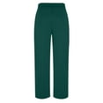 thumbnail image 4 of CYiJun Womens Flowy Pants Drawstring Waist Wide Leg Palazzo Beach Pants Loose Fit with Pockets, 4 of 9