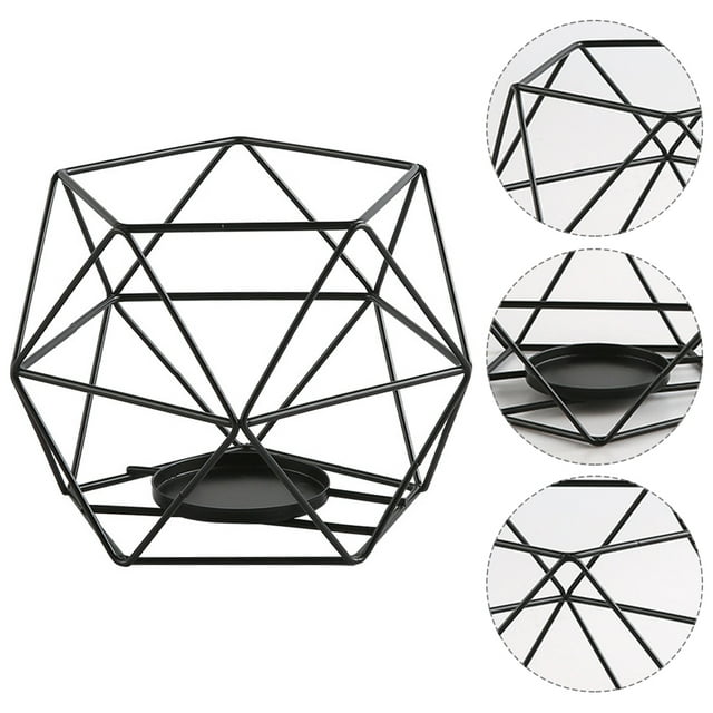 Moluckfu De Hierro Geométrico Negro Para Decorativo Y Resistente Para El Hogar