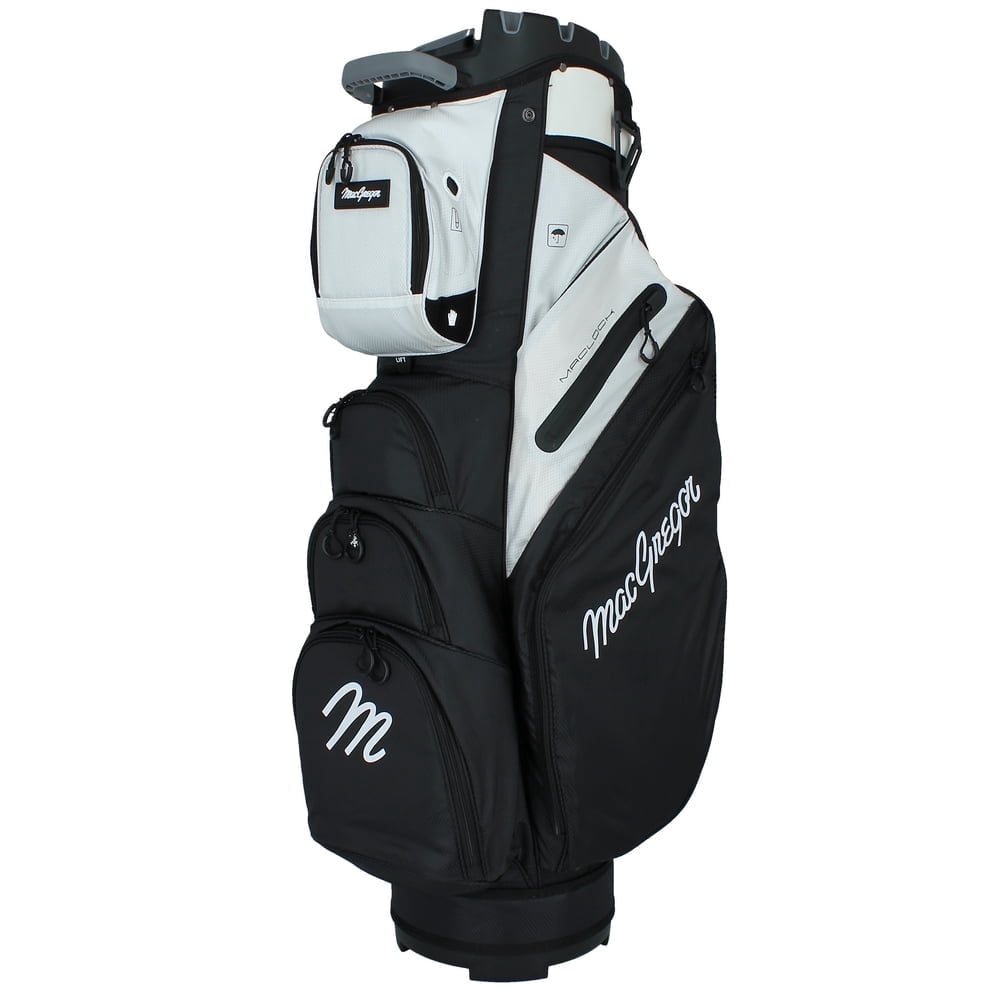 MacGregor Golf MACLOCK Ultimate Divider System Cart Bag, Black/White