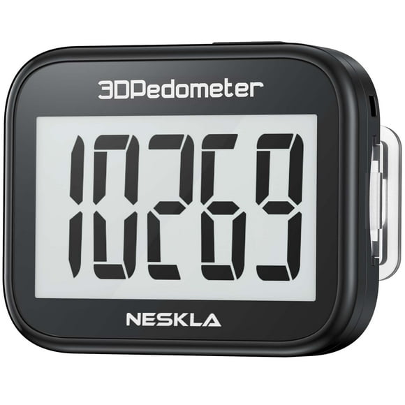 Podómetro NESKLA 3D Contador de Pasos para Caminar con Pantalla